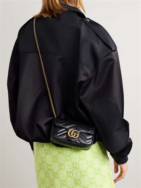 size gucci marmont super mini|Gucci Marmont mini quilted bag.